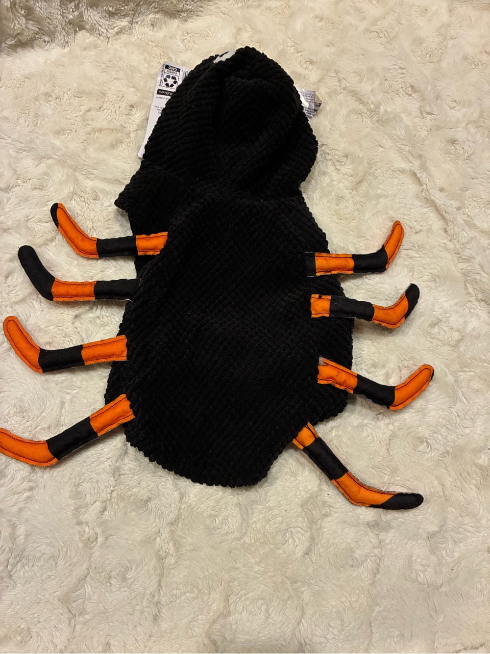 Vibrant Black and Orange Spider Hoodie Costume